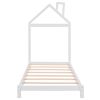 Twin Size Wood Platform Bed with House-shaped Headboard