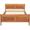 Full Size Wood Platform Bed with Headboard and Wooden Slat Support