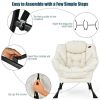 Modern Polyester Fabric Lazy Chair with Side Pocket