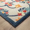 Stylish Classic Pattern Design Floral Damask High-Low Indoor Outdoor Area Rug