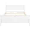 Queen Size Wood Platform Bed with Headboard and Wooden Slat Support