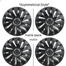 Applicable To Wheel Hub 19-inch Wheel Protective Cover (Option: Unbalancedmatteblackunmarked4)