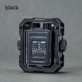 Windproof Rotating Gyro USB Charging Lighter (Color: Black)