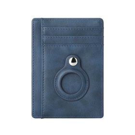 Tracker Protective Case Leather Wallet (Color: Blue)