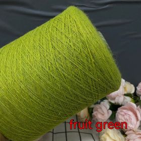 Rabbit Fleece Soft Skin-friendly Hand-woven Fine Woolen Yarn (Option: Fruit Green 500g)