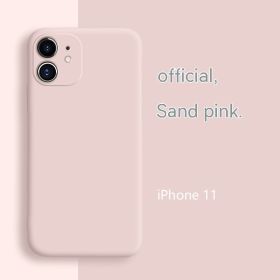 All-inclusive Soft Protection Liquid Silicone Phone Case Fine Hole (Option: Sand Pink-IPhone13Pro)