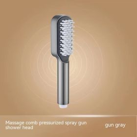 Shower Supercharged Shower Head With Bath Brush (Option: Spray Gun Gray)