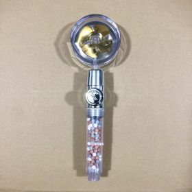 Household Turbine Tricolor Filter Ball Supercharged Shower (Color: gold)