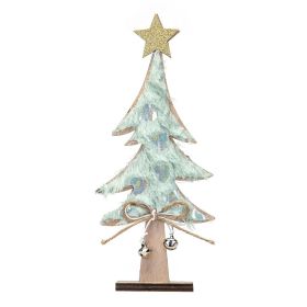 Decorative DIY Christmas Wooden Ornaments (Color: green)