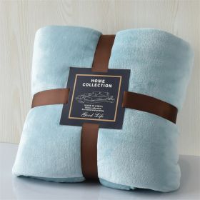 Nap Travel Solid Color Flannel Thickened Blanket (Option: Mint-100x150cm)