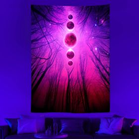 Luminous Psychedelic Tapestry Background Fabric (Option: Skull 2-200x 150cm)