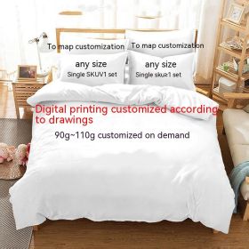3D Digital Printed Bedding Kit To Customize Bed Sheets And Duvet Covers (Option: 60single sided-210x210cm)