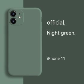 All-inclusive Soft Protection Liquid Silicone Phone Case Fine Hole (Option: Dark Night Green-IPhone14pro)