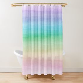 Sage Green Watercolor Ombre Shower Curtain Bathroom Fabric (Option: 6 W120xH180cm)