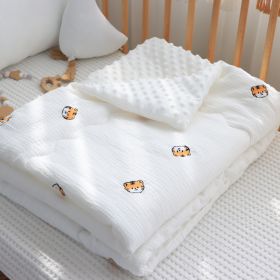 Children's Pure Cotton Wrinkled Gauze And Bean Down Quilt (Option: Smiling Tiger-Autumn And Winter)