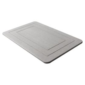 Bathroom Mats Diatom Ooze Hard Pad Non-slip Absorbent Diatomite Entrance Toilet Bathroom Step Mat (Option: Gray Return-30X30cm)